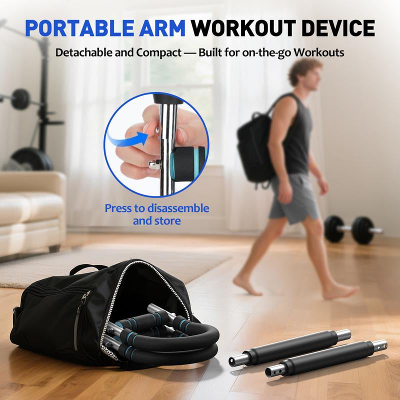Flybird Arm Trainer Chest Workout Adjustable Spring Resistance Equipment, Strengthen Chest, Forearm & Grip Strengthener for Men, Detachable Portable Design for Home Gym & Outdoor