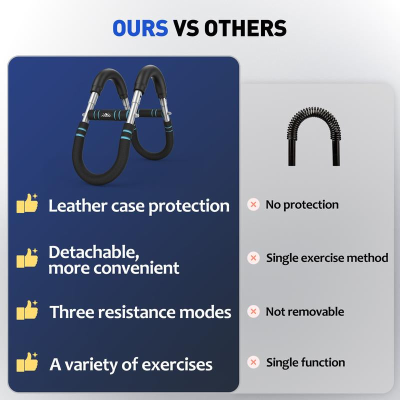 Flybird Arm Trainer Chest Workout Adjustable Spring Resistance Equipment, Strengthen Chest, Forearm & Grip Strengthener for Men, Detachable Portable Design for Home Gym & Outdoor