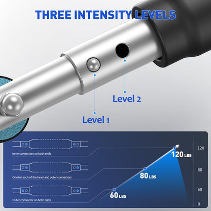 Flybird Arm Trainer Chest Workout Adjustable Spring Resistance Equipment, Strengthen Chest, Forearm & Grip Strengthener for Men, Detachable Portable Design for Home Gym & Outdoor